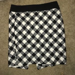 White House Black Market Checkered Skirt